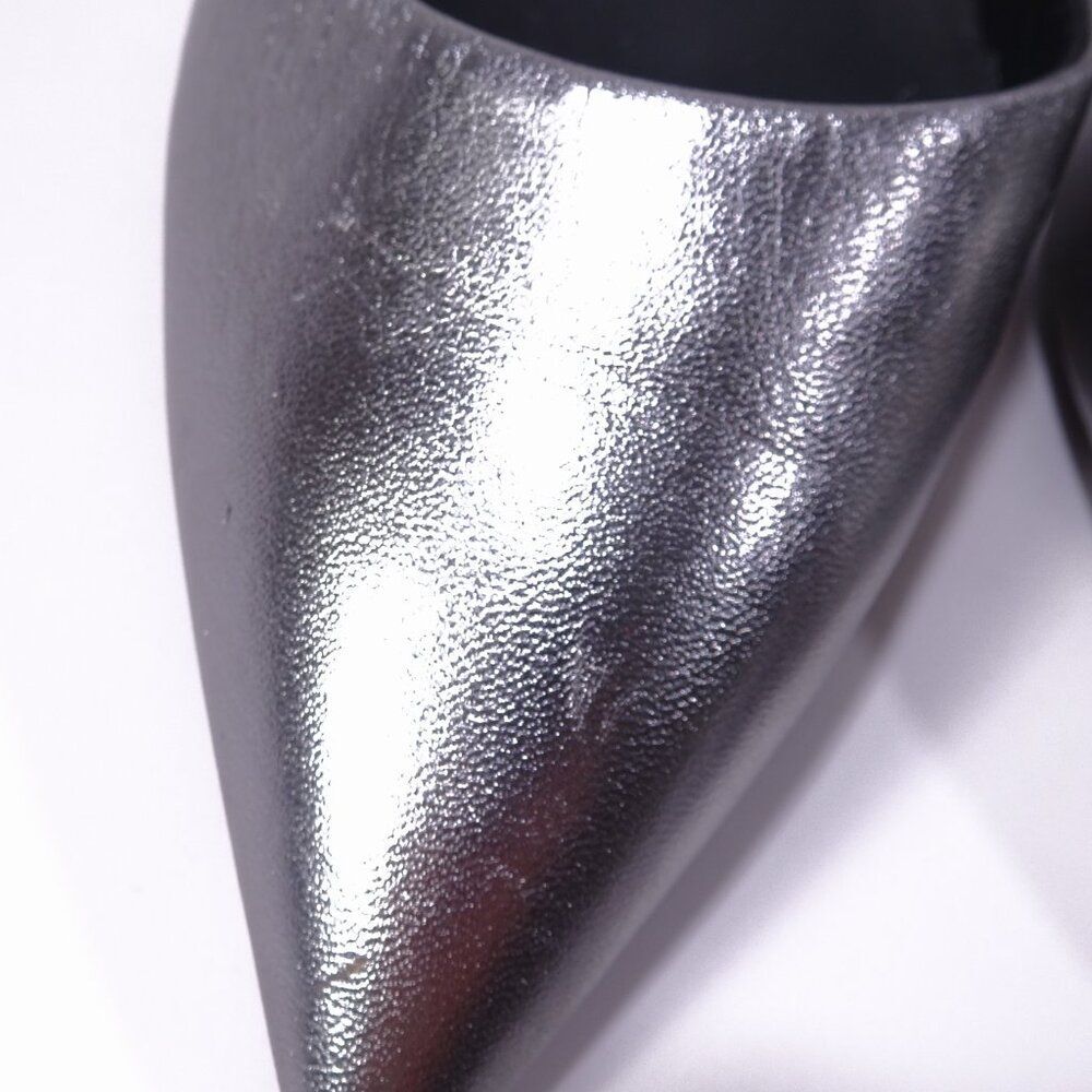 Theory Metallic Leather Mule Pumps 40 NWOB IRRG 595 Sz 40 IRRG - Picture 11 of 16